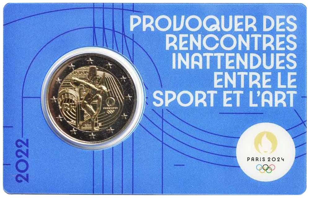 Otra imagen de 2 euros conmemorativa Juegos Olímpicos de Verano París 2024 - Lanzamiento de disco